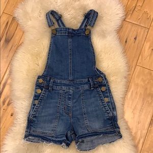 Crewcuts denim short overalls